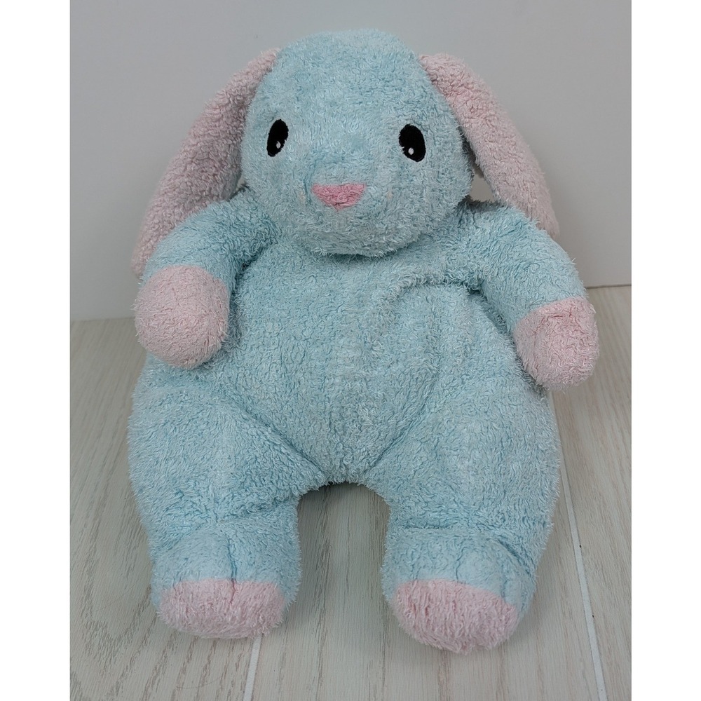 Baby Ty Bunnybaby Plush Pillow Pals Rattle Blue/Pink Bunny Rabbit Stuffed Toy